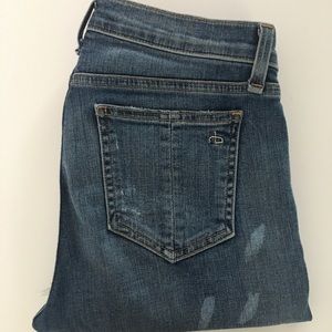 rag & bone distressed crop flare jeans